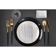 Trendables Forks Black/Gold | 120 Count