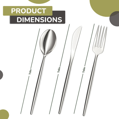 Trendables Gloss Silver Plastic Spoons | 120 Count