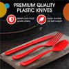 Heavy Duty Red Plastic Knives | 50 Count