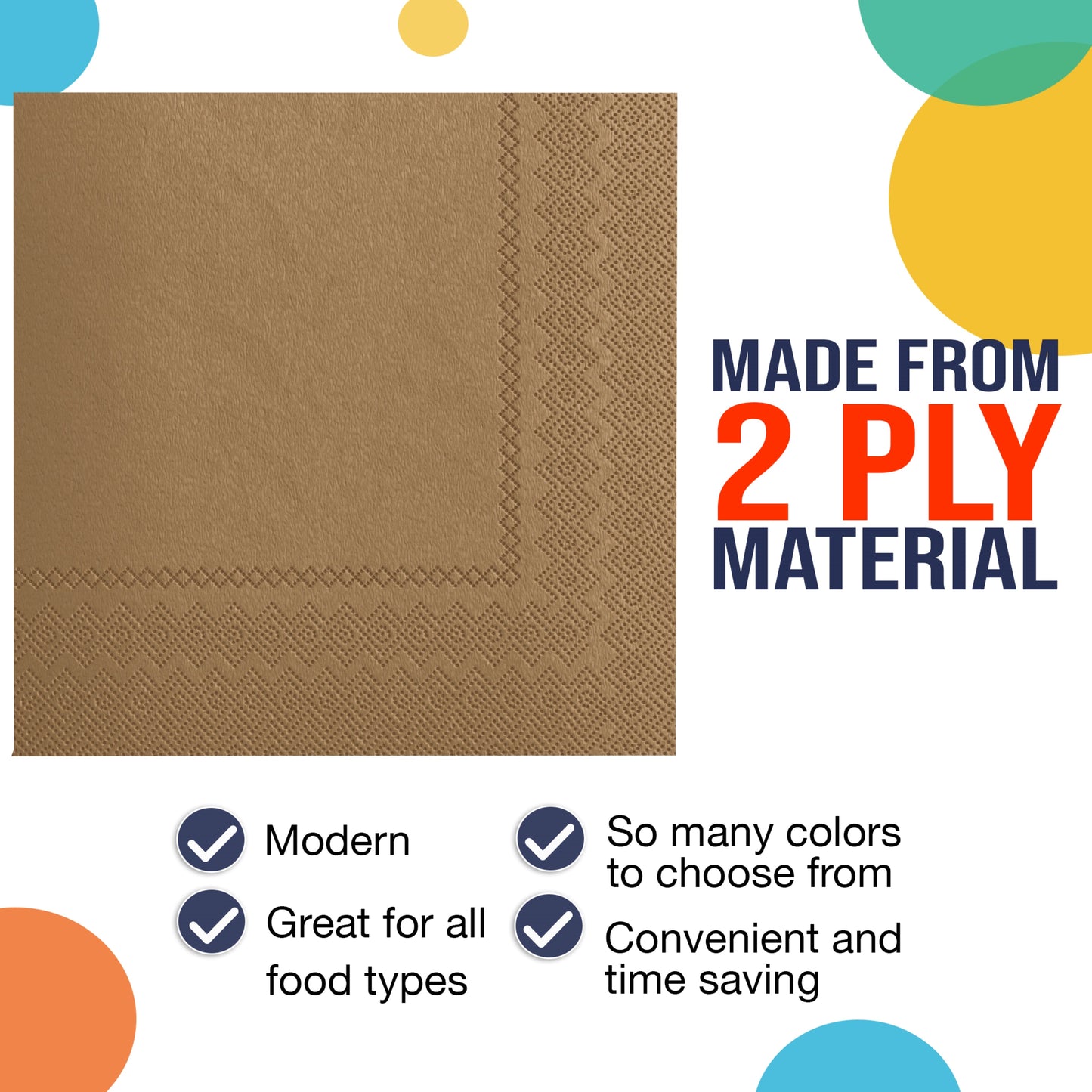 Gold Luncheon Napkins | 50 Count