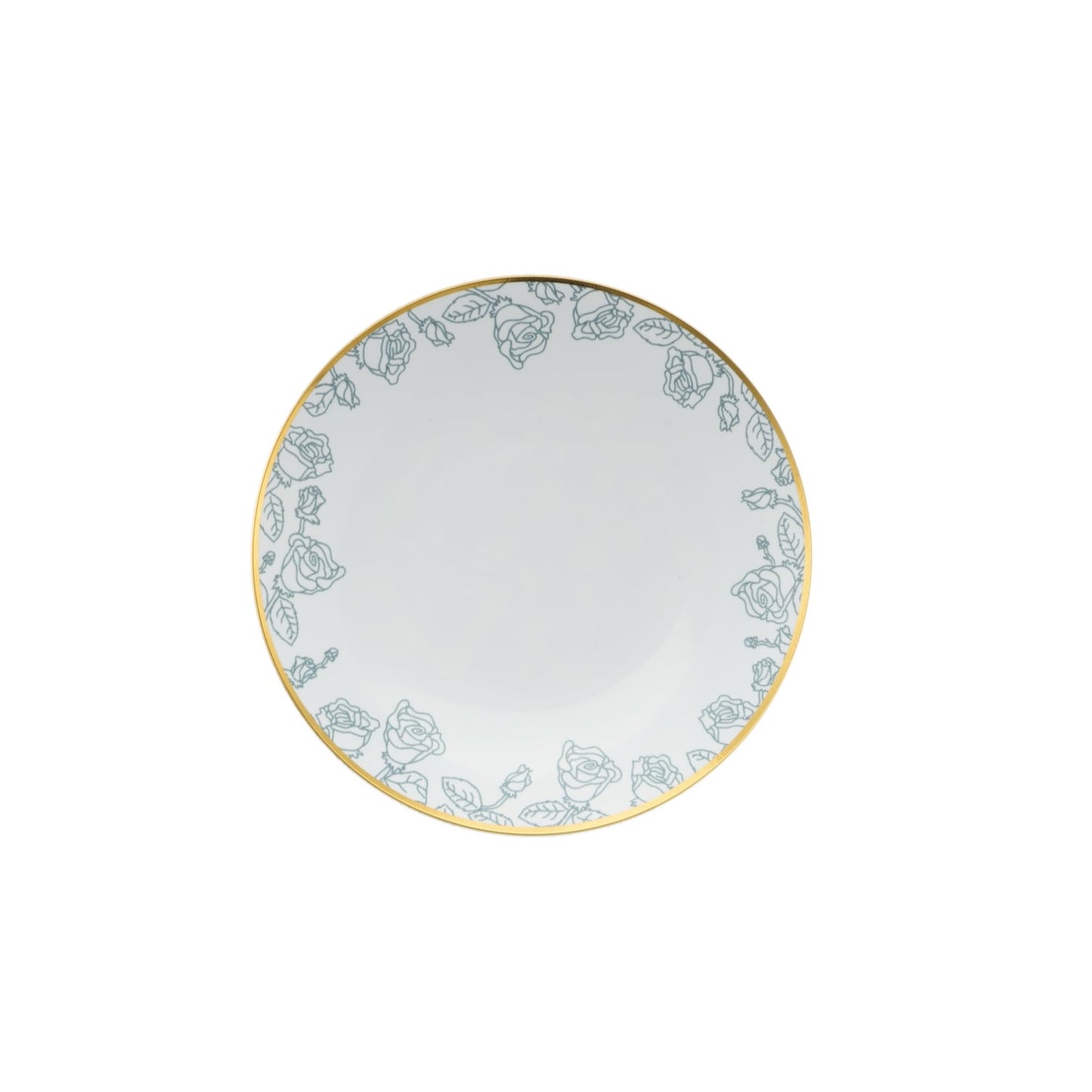 8 In. Roses Design Plastic Plates | 10 Count