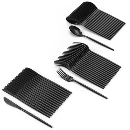 360 Pack Gloss Cutlery Set | Black 120/120/120