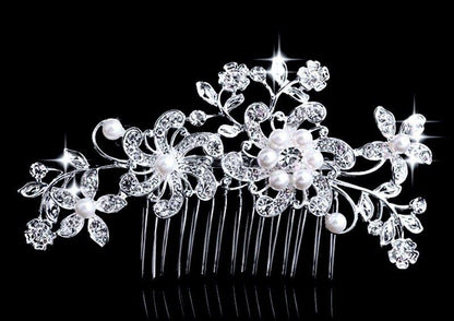 "Hazel" - Pearl and Crystal Bridal Hair Comb