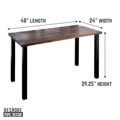 Skyline Trail Brown Solid Wood Desk with 28 in. High-Rise Legs