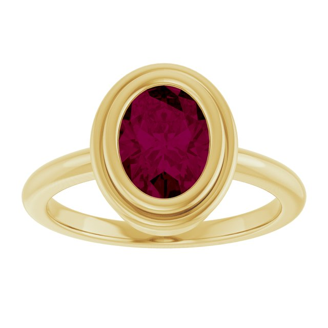 14K Yellow 8x6 mm Oval Ring