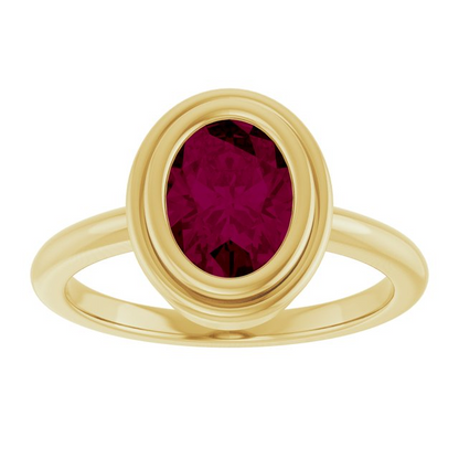 14K Yellow 8x6 mm Oval Ring