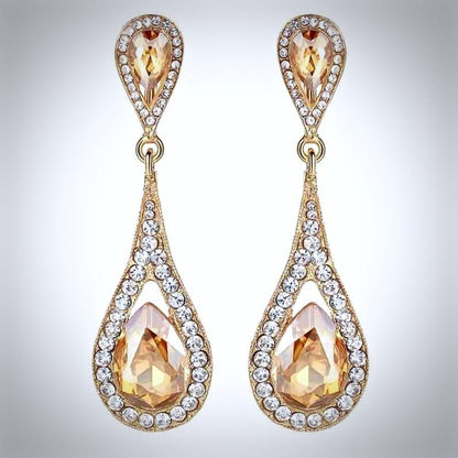 Lorna - Crystal Bridal Earrings - More colors available