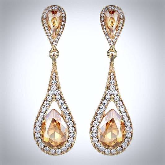 Lorna - Crystal Bridal Earrings - More colors available
