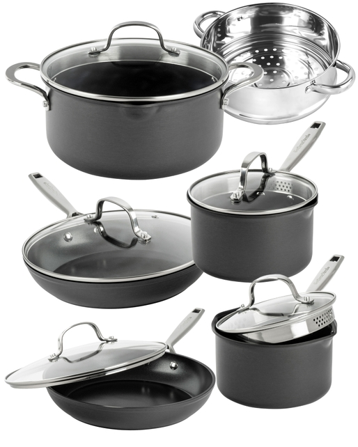 Gotham Steel Pro Hard Anodized 11 Piece Cookware Set