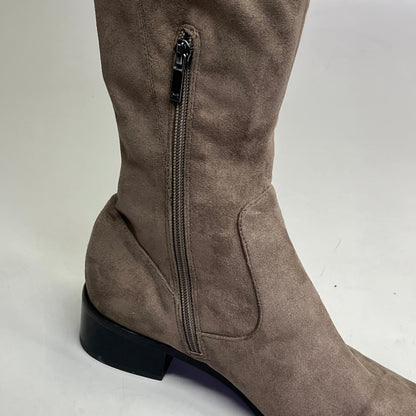 MARC FISHER  LTD Over The Knee Boot Pointy Toe Partial Zip Women's Sz 8.5 Brown