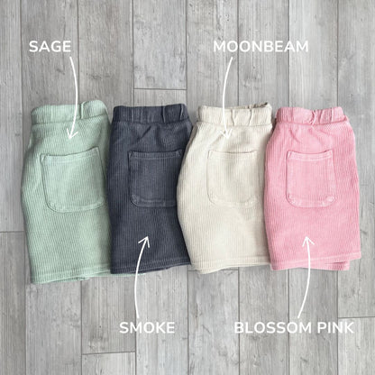 Blossom Pink Corded Shorts