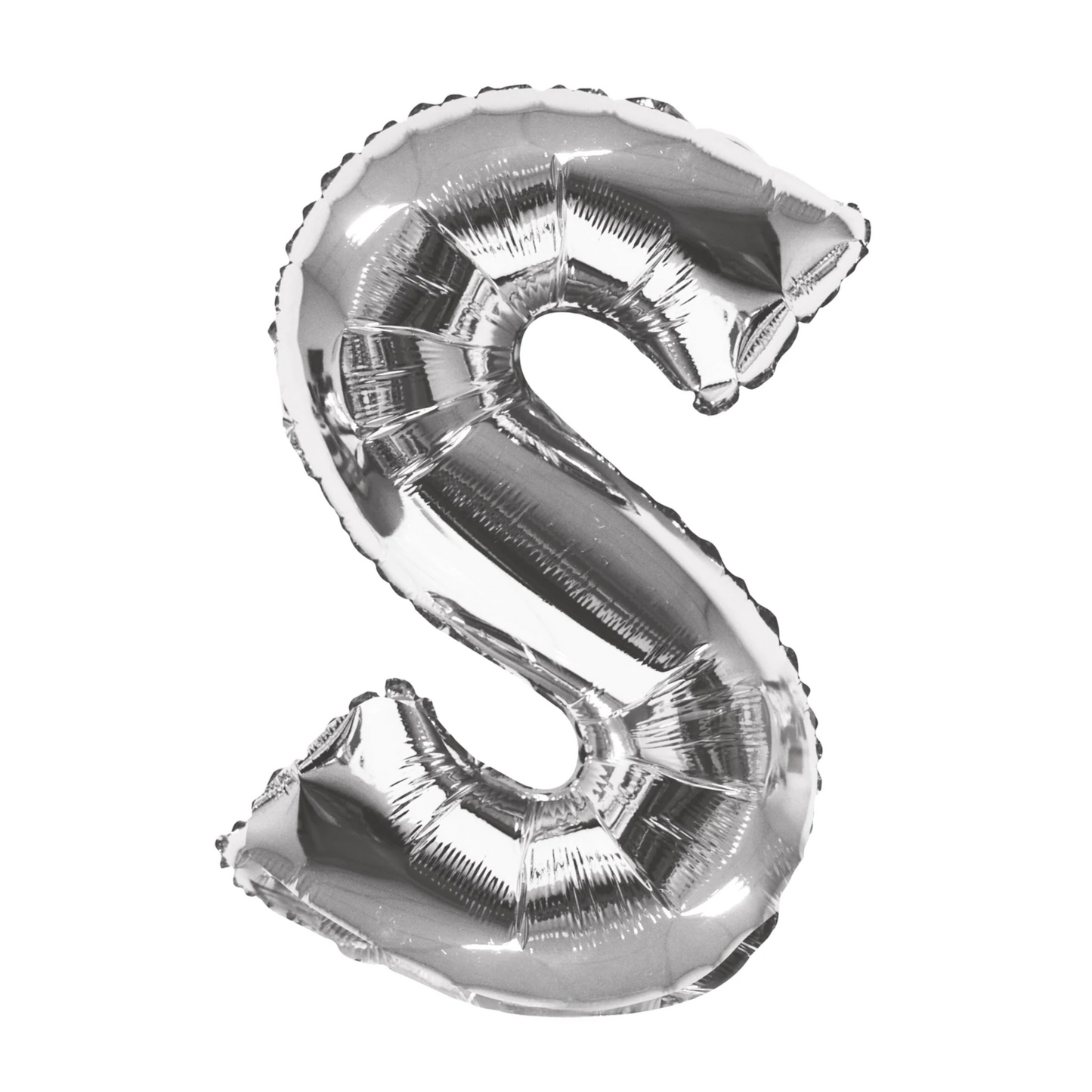 34 In. Silver Letter S Balloon