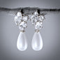 Alexia - Bridal Pearl Drop Earrings - Available in Silver and Yellow Gold