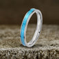 3mm Turquoise Band Titanium Ring