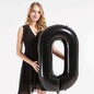 40in Black Number Balloons - Large Numbers Foil 40" Digit Giant Jumbo Balloon Birthday Anniversary