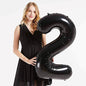 40in Black Number Balloons - Large Numbers Foil 40" Digit Giant Jumbo Balloon Birthday Anniversary