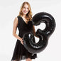40in Black Number Balloons - Large Numbers Foil 40" Digit Giant Jumbo Balloon Birthday Anniversary