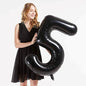 40in Black Number Balloons - Large Numbers Foil 40" Digit Giant Jumbo Balloon Birthday Anniversary