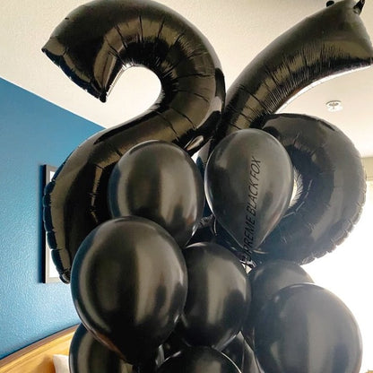 40in Black Number Balloons - Large Numbers Foil 40" Digit Giant Jumbo Balloon Birthday Anniversary