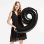 40in Black Number Balloons - Large Numbers Foil 40" Digit Giant Jumbo Balloon Birthday Anniversary