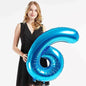 40in Blue Number Balloons - Large Numbers Foil 40" Digit Giant Jumbo Balloon Birthday Anniversary
