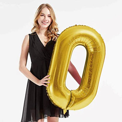 40in Gold Number Balloons - Large Numbers Foil 40" Digit Giant Jumbo Balloon Birthday Anniversary