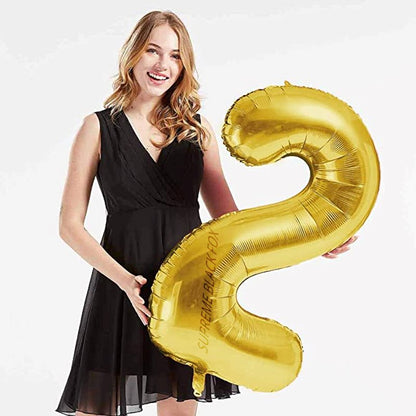 40in Gold Number Balloons - Large Numbers Foil 40" Digit Giant Jumbo Balloon Birthday Anniversary
