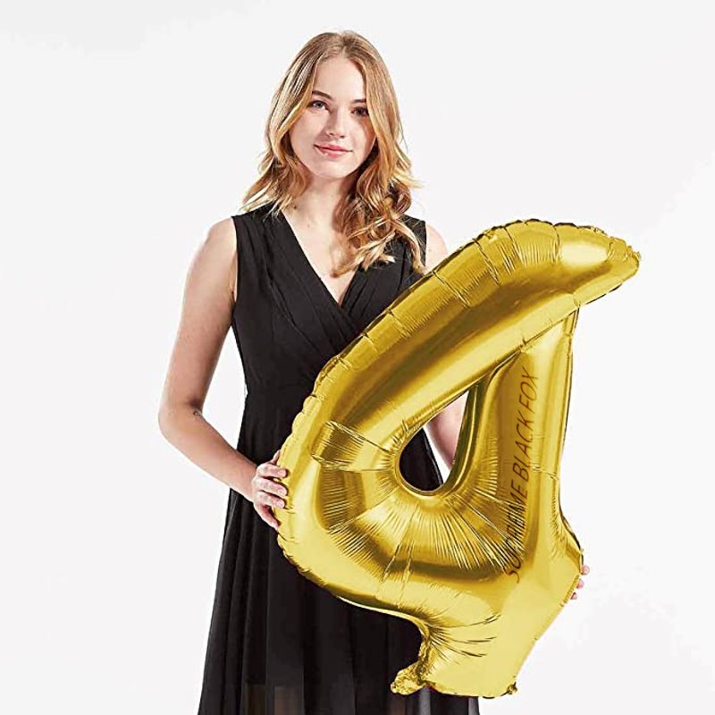 40in Gold Number Balloons - Large Numbers Foil 40" Digit Giant Jumbo Balloon Birthday Anniversary