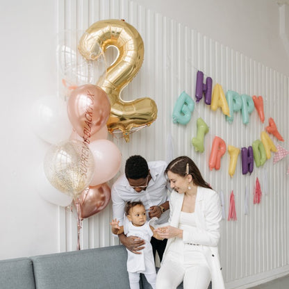 40in Gold Number Balloons - Large Numbers Foil 40" Digit Giant Jumbo Balloon Birthday Anniversary