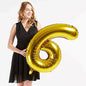 40in Gold Number Balloons - Large Numbers Foil 40" Digit Giant Jumbo Balloon Birthday Anniversary