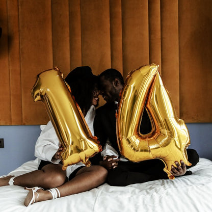 40in Gold Number Balloons - Large Numbers Foil 40" Digit Giant Jumbo Balloon Birthday Anniversary