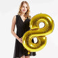 40in Gold Number Balloons - Large Numbers Foil 40" Digit Giant Jumbo Balloon Birthday Anniversary