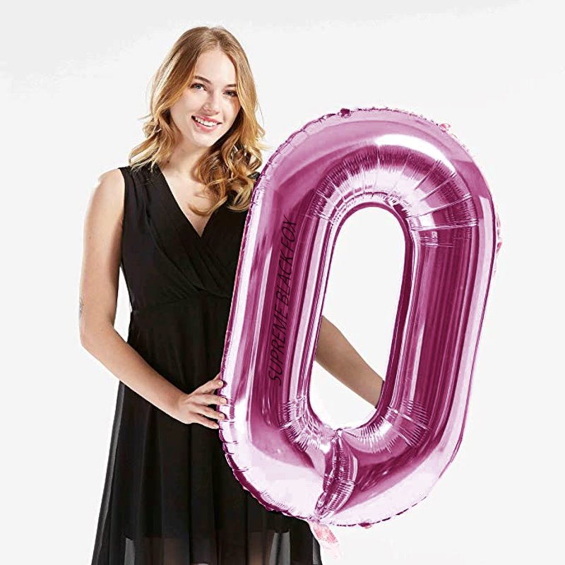 40in Pink Number Balloons - Large Numbers Foil 40" Digit Giant Jumbo Balloon Birthday Anniversary