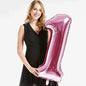 40in Pink Number Balloons - Large Numbers Foil 40" Digit Giant Jumbo Balloon Birthday Anniversary