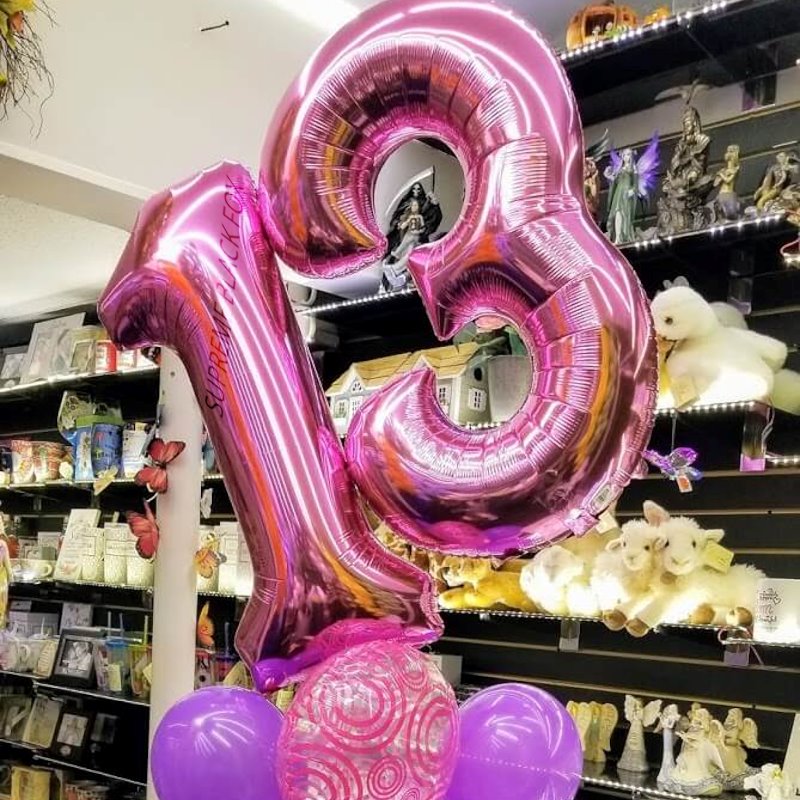 40in Pink Number Balloons - Large Numbers Foil 40" Digit Giant Jumbo Balloon Birthday Anniversary