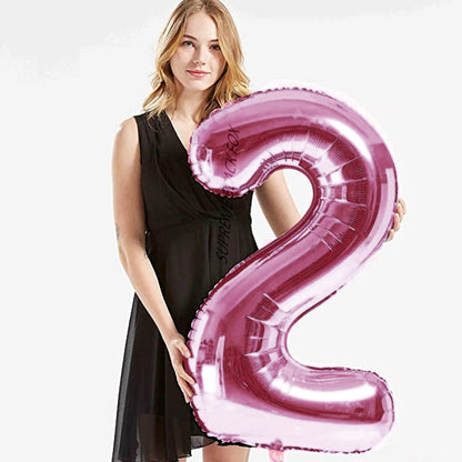 40in Pink Number Balloons - Large Numbers Foil 40" Digit Giant Jumbo Balloon Birthday Anniversary
