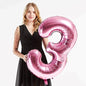 40in Pink Number Balloons - Large Numbers Foil 40" Digit Giant Jumbo Balloon Birthday Anniversary