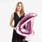 40in Pink Number Balloons - Large Numbers Foil 40" Digit Giant Jumbo Balloon Birthday Anniversary