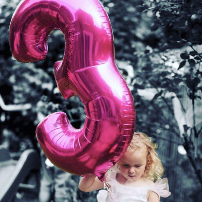40in Pink Number Balloons - Large Numbers Foil 40" Digit Giant Jumbo Balloon Birthday Anniversary