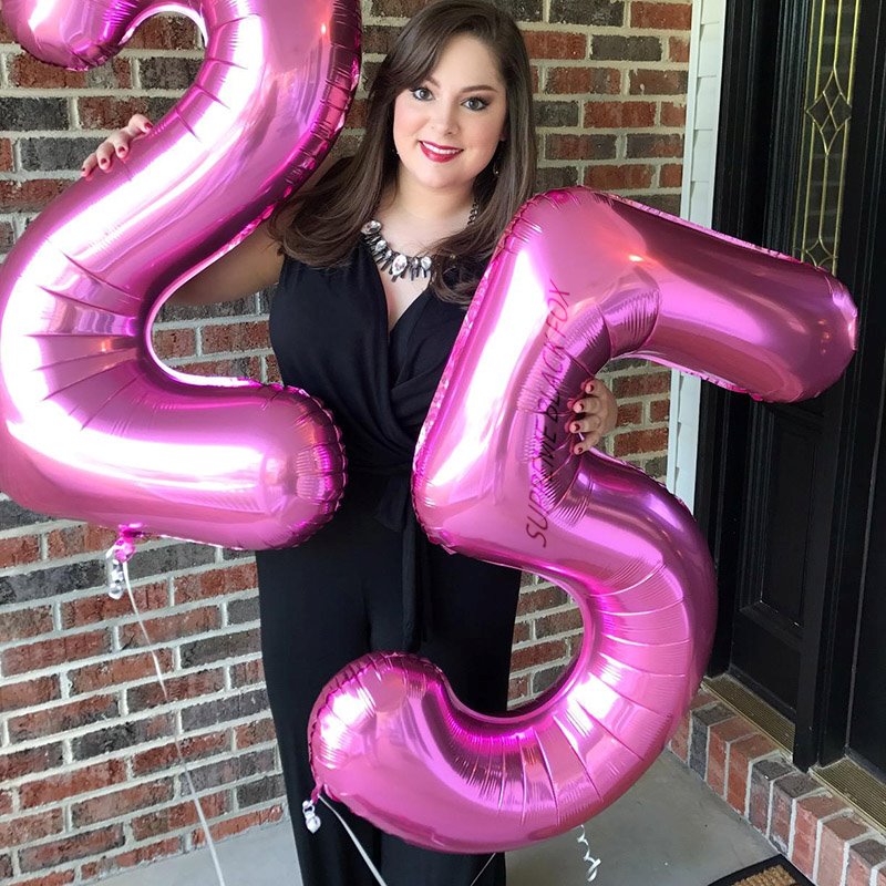 40in Pink Number Balloons - Large Numbers Foil 40" Digit Giant Jumbo Balloon Birthday Anniversary