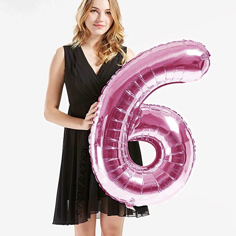 40in Pink Number Balloons - Large Numbers Foil 40" Digit Giant Jumbo Balloon Birthday Anniversary