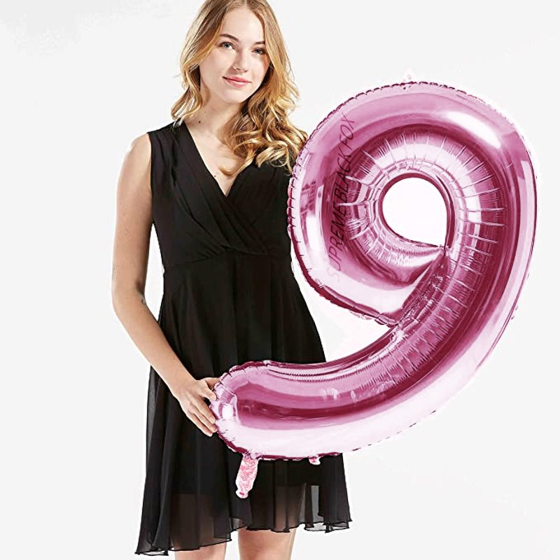 40in Pink Number Balloons - Large Numbers Foil 40" Digit Giant Jumbo Balloon Birthday Anniversary
