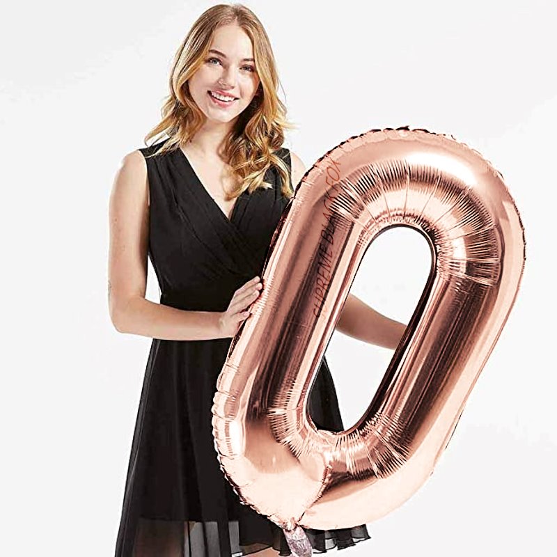 40in Rose Gold Number Balloons - Large Numbers Foil 40" Digit Giant Jumbo Balloon Birthday Anniversary