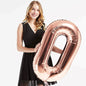 40in Rose Gold Number Balloons - Large Numbers Foil 40" Digit Giant Jumbo Balloon Birthday Anniversary