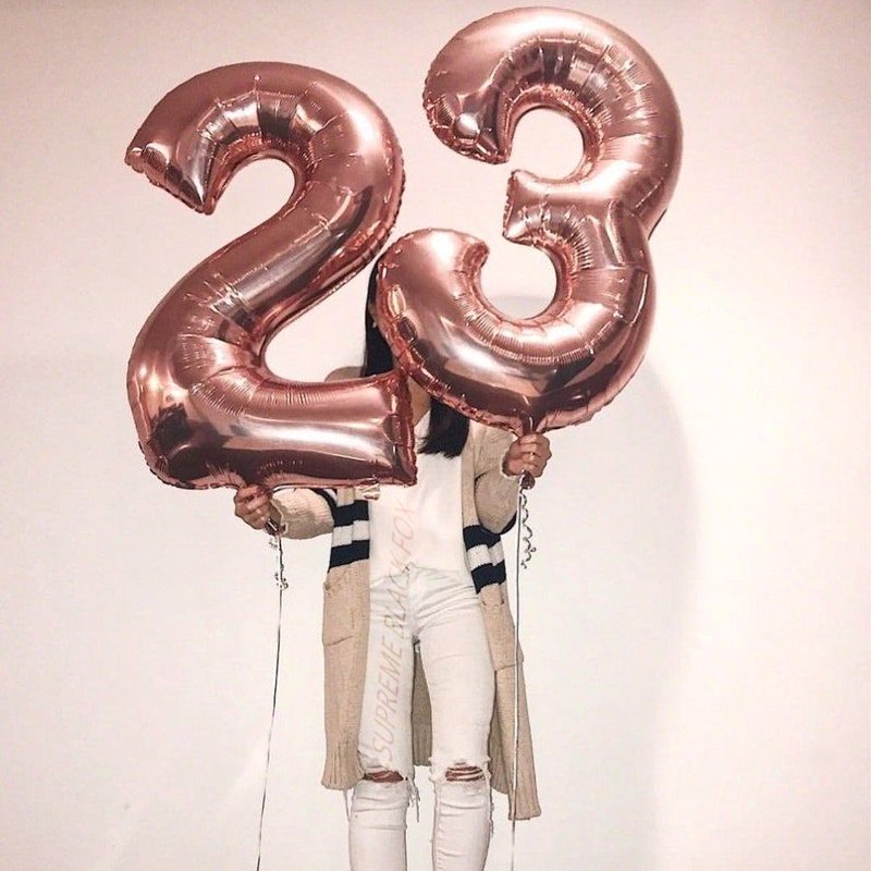 40in Rose Gold Number Balloons - Large Numbers Foil 40" Digit Giant Jumbo Balloon Birthday Anniversary