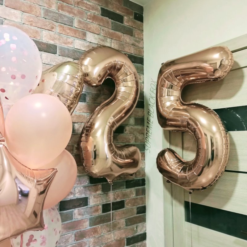 40in Rose Gold Number Balloons - Large Numbers Foil 40" Digit Giant Jumbo Balloon Birthday Anniversary