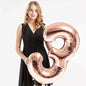 40in Rose Gold Number Balloons - Large Numbers Foil 40" Digit Giant Jumbo Balloon Birthday Anniversary