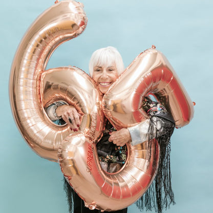 40in Rose Gold Number Balloons - Large Numbers Foil 40" Digit Giant Jumbo Balloon Birthday Anniversary