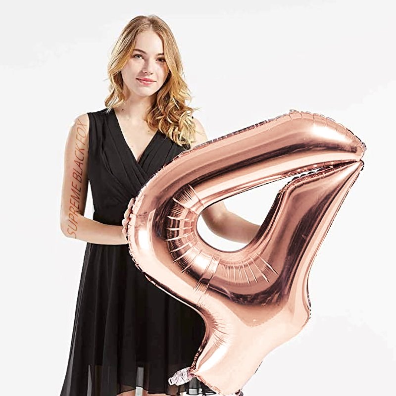 40in Rose Gold Number Balloons - Large Numbers Foil 40" Digit Giant Jumbo Balloon Birthday Anniversary