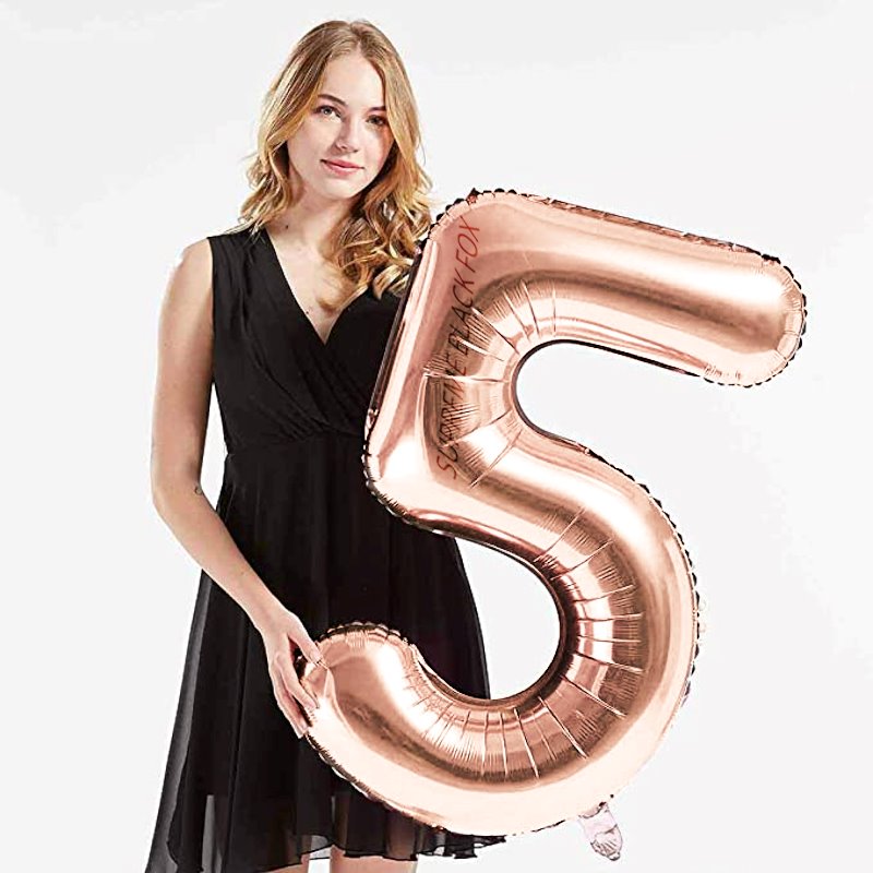40in Rose Gold Number Balloons - Large Numbers Foil 40" Digit Giant Jumbo Balloon Birthday Anniversary